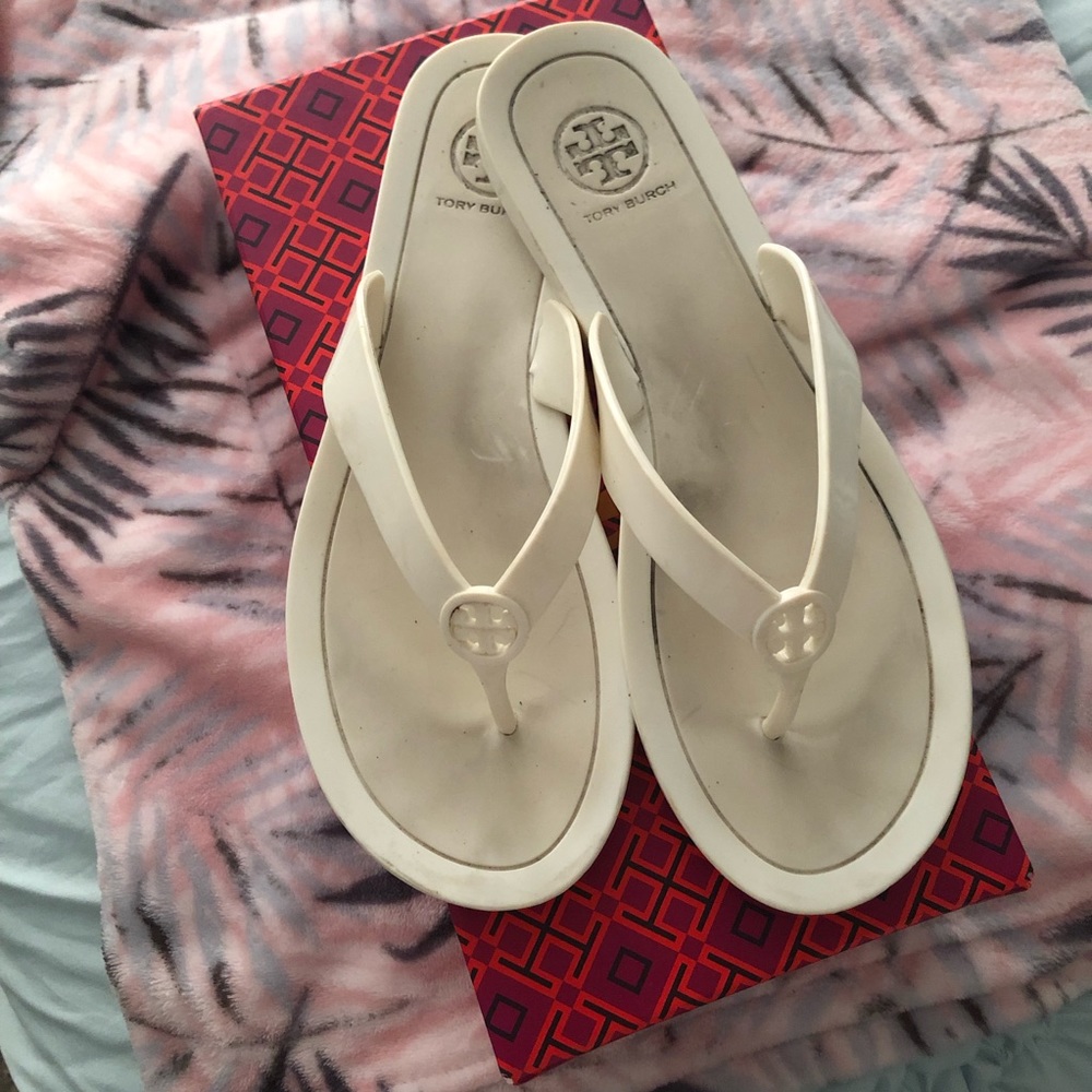 Tory Burch jelly white sandals
